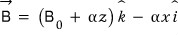 A divergence-free local magnetic-field model with x and z components