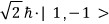 Target result square root of two hbar times ket one comma minus one