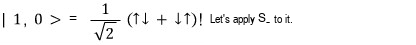 First step in applying the total lowering operator to the triplet state