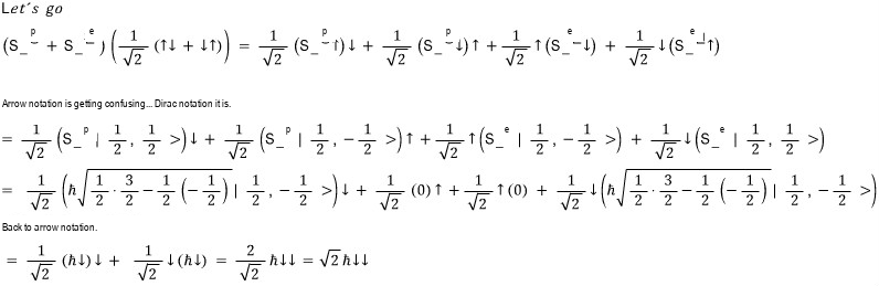 Result of lowering the triplet state to the M equals minus 1 state