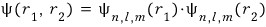 Separable two-electron state as a product of two hydrogenic orbitals