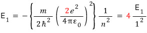 Ground-state energy for nuclear charge two equals four times the hydrogen ground-state energy