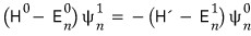 Rearranged first-order perturbation equation ready for the basis expansion