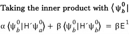 Second linear equation from projection onto psi b 0