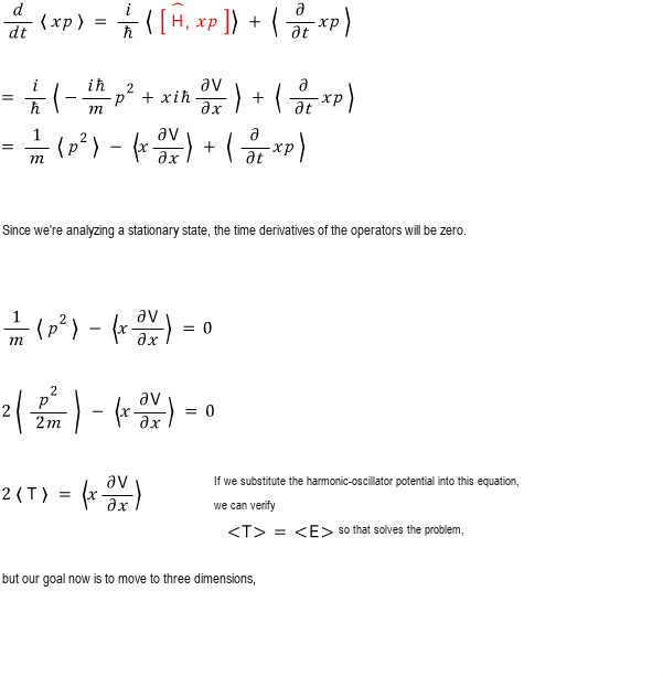 Substitution of H comma x and H comma p into the commutator H comma x p
