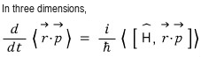 Derivation of the one-dimensional virial relation from the expectation of H comma x p