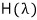 Parameter-dependent Hamiltonian H of lambda