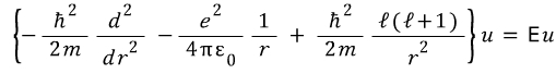Hydrogen radial equation after inserting the Coulomb potential