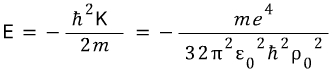 Hydrogen energy in terms of kappa and rho zero