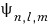 Hydrogen eigenstate label psi sub n ell m