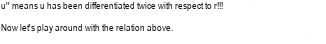 Explanation that u double prime denotes the second derivative with respect to r
