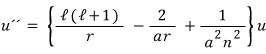 Preserved substitution of the reduced radial equation whose centrifugal denominator is corrected below to r squared