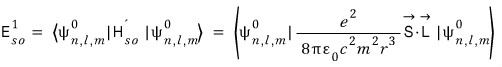 First-order spin-orbit correction written as the expectation value of the perturbing Hamiltonian