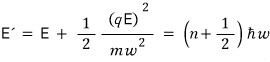 Intermediate source relation between E prime and E for the shifted oscillator