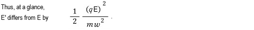 Source summary claiming E prime differs from E by a positive q squared E squared term