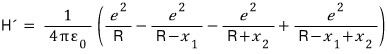 Exact Coulomb interaction rewritten with dimensionless displacement ratios