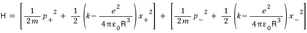 Source-image separated normal-mode Hamiltonian with an effective-spring shift smaller than the correct value by a factor of two