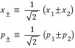 Definition of symmetric and antisymmetric normal coordinates