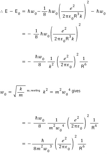 Final derivation of the attractive van der Waals energy shift