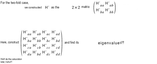 Inconsistent source setup showing a two-by-two template followed by the required four-by-four perturbation matrix