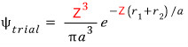Helium trial wavefunction with variational effective charge Z