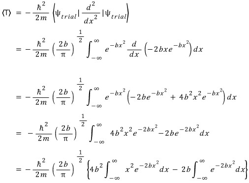 Derivation of the Gaussian trial state’s kinetic-energy expectation value