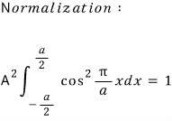 Normalization integral for the compact-support cosine trial state