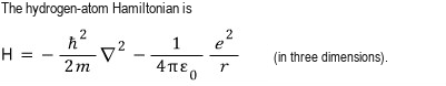 Hydrogen Hamiltonian with kinetic energy and Coulomb attraction