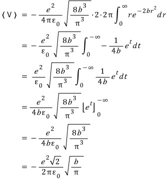 Completed Coulomb integral for the Gaussian hydrogen trial state
