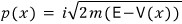 Historical forbidden-region momentum with the wrong E-minus-V radicand; corrected beside the image