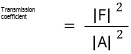 Historical squared amplitude ratio without the asymptotic flux factor; corrected in the surrounding definition of T