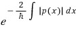 Historical leading WKB barrier-penetration exponential; valid at exponential accuracy rather than as a complete coefficient