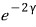 Leading penetration probability per encounter written as e to minus two gamma