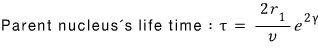 Historical inverse-rate expression labeled lifetime; the native text identifies it specifically as the mean lifetime