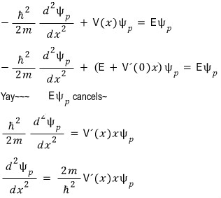 Localized historical substitution of the linearized potential into the Schrödinger equation