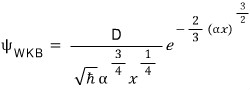 Historical forbidden-side WKB asymptotic containing the correct alpha x to the three-halves exponent