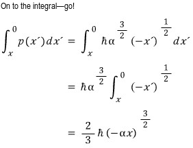 Localized historical evaluation of the allowed-side phase integral from x to zero