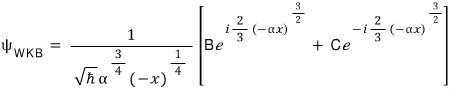 Historical allowed-region WKB basis with coefficients B and C and phases measured from the turning point
