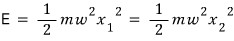 Harmonic-oscillator energy expressed at both symmetric turning points