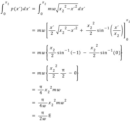 Historical half-oscillator calculation; its displayed upper-bound inverse-sine argument minus one is a typo and must be plus one