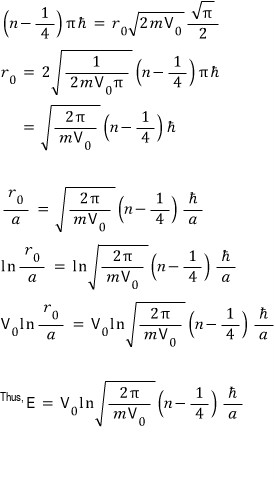 Solution for the turning radius r0 and the WKB energy levels of the logarithmic potential