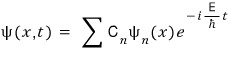 Unperturbed evolution with fixed coefficients and an energy-dependent phase for each basis state.
