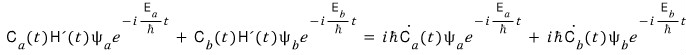 Remaining perturbation terms equated to the amplitude derivatives.