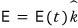 Electric field with signed amplitude E(t) directed along the z axis.