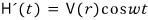 A sinusoidal perturbation Hamiltonian: H prime equals V of position times cosine omega t.