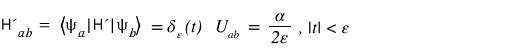 Evaluation of the perturbation matrix element for the rectangular approximation to the time delta pulse.