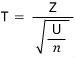 T = Z / sqrt(U/n)