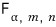 Upper-tail quantile notation F alpha m n