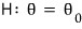 H: θ = θ₀