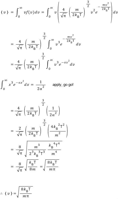Mean speed from the Maxwell-Boltzmann speed density